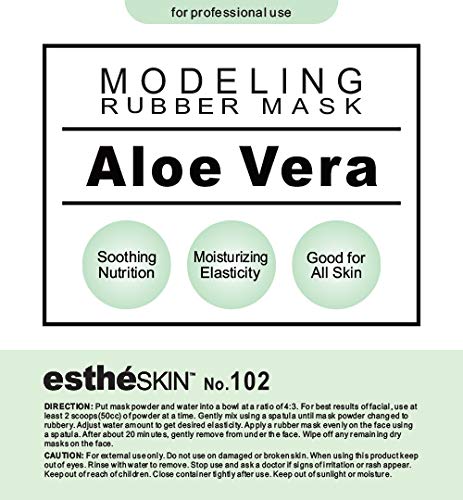 (2 pack) No.102 Aloe Vera Peel Off Type Modeling Rubber Mask Powder for Facial Skin Care Treatment, 35oz