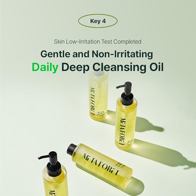 METAFORET Black Lemon Cleansing Oil 200ml/6.76fl.oz Makeup & Sunscreen Remover, Face Cleanser, Sebum Control, Deep Cleansing