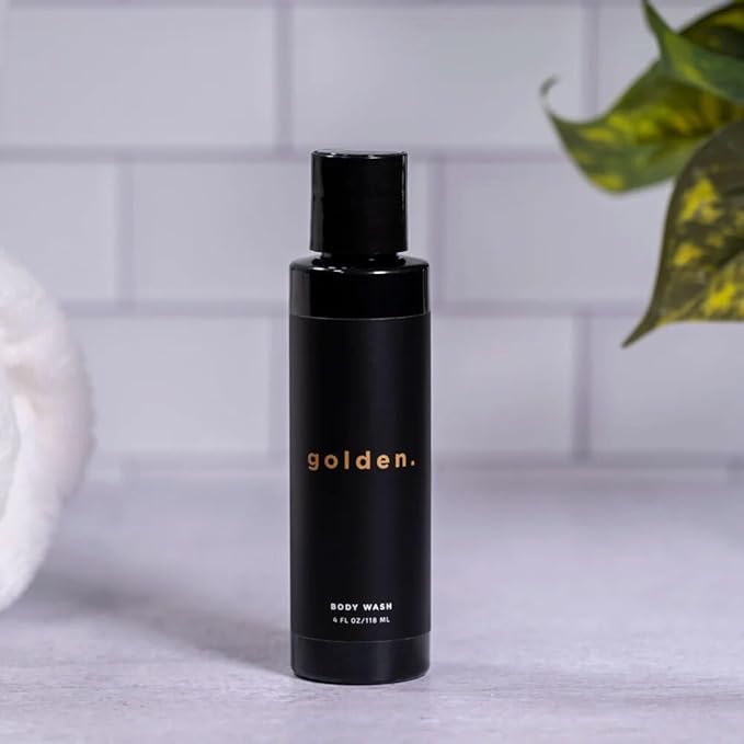 Golden Grooming Co. Essential Skincare Set for Men | Complete Face & Body Care Kit with Face Wash, Exfoliating Scrub, Body Wash, Tweezers & Lip Balms