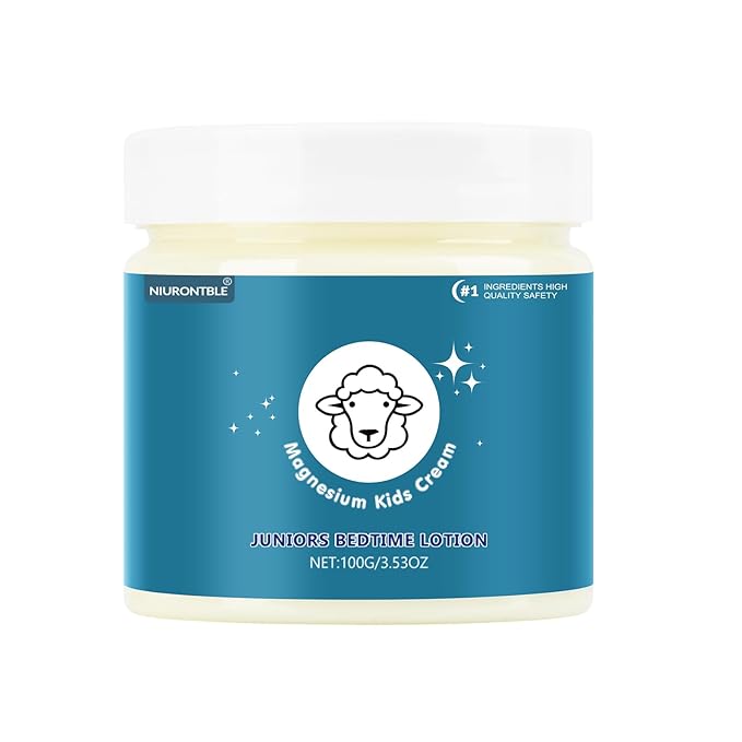 Magnesium Lotion for Kids, Magnesium Cream for Sleep, Soothing Relief & Relaxation - Topical Magnesium Cream Helps Kids Stay Calm at Bedtime and During The Night, Without Melatonin（3.53 oz）
