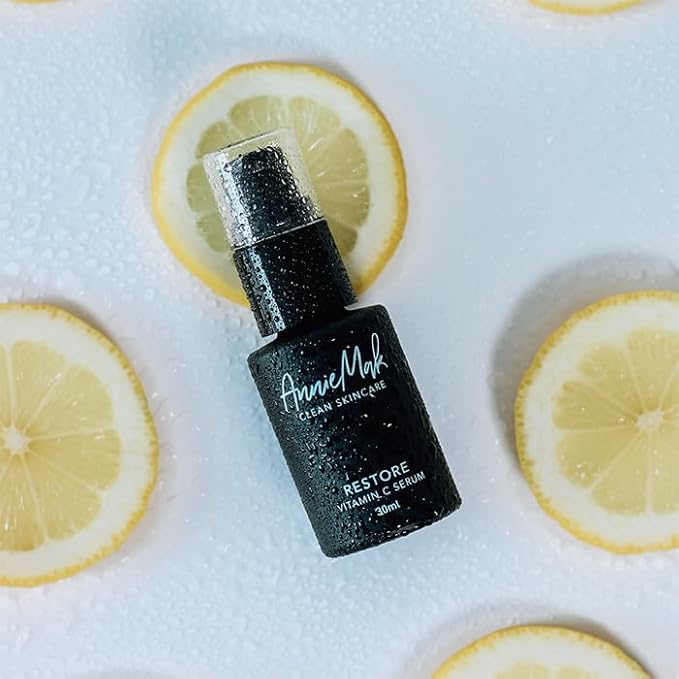 AnnieMak Restore Vitamin C Serum for Face with Hyaluronic Acid, Vitamin E & Patented Ingredients for Skin Tightening & Brightening, Facial Skincare for Fine Line & Wrinkle, Promotes Collagen (1 fl oz)