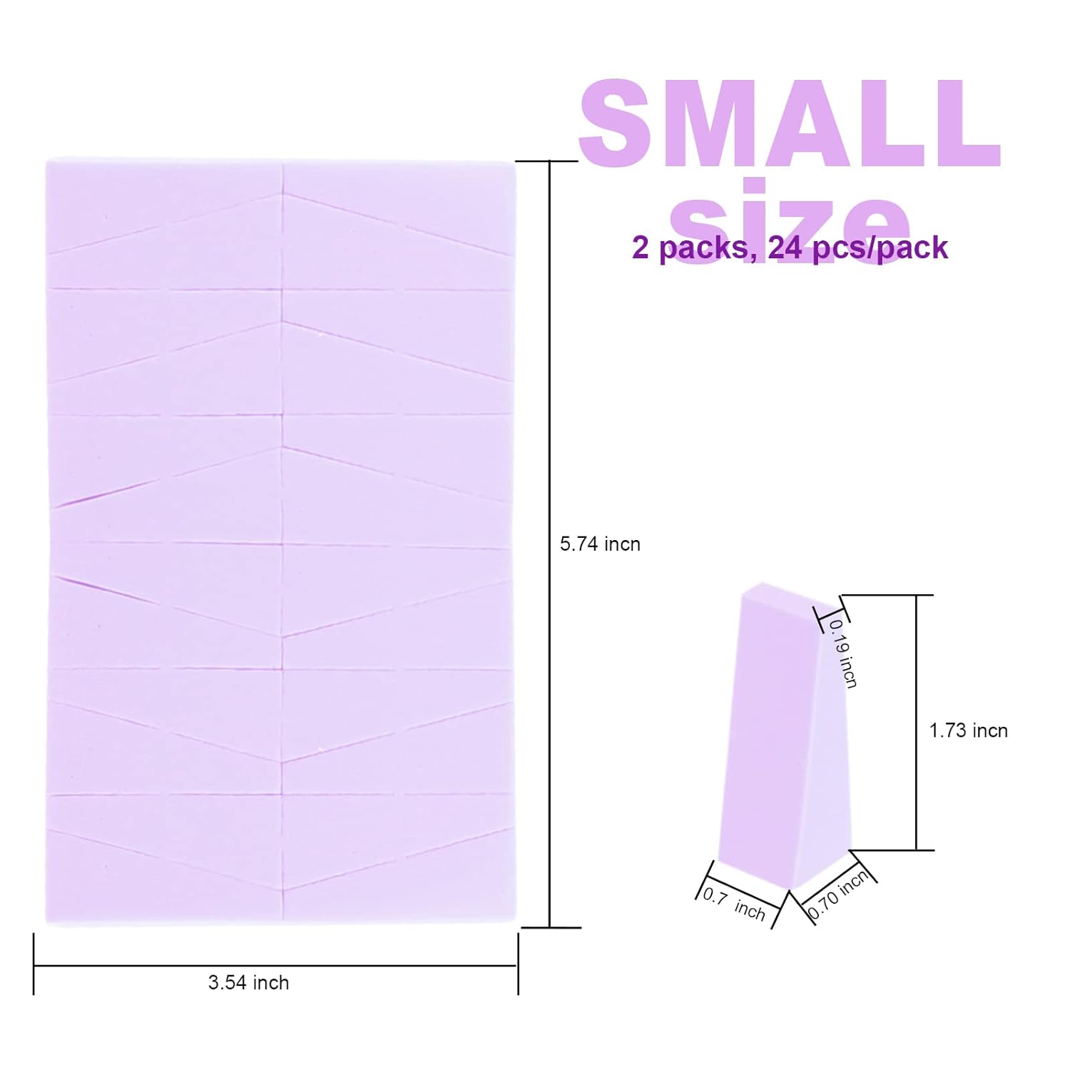 Teenitor Makeup Sponge Mini Applicator Wedges, 48 Pieces Cosmetic Wedges Beauty Blender Sponges, Wedge Beauty Sponge Disposable Makeup Applicator For Foundation Liquid Cream Latex Free