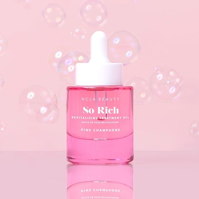 NCLA - So Rich Revitalizing Treatment Oil | Nutrient-Rich, Hydrating, Calming, Moisturizing | Multi-Purpose, Safe for Daily Use | Cruelty-Free, Vegan (Pink Champagne) 30 mL / 1 fl oz
