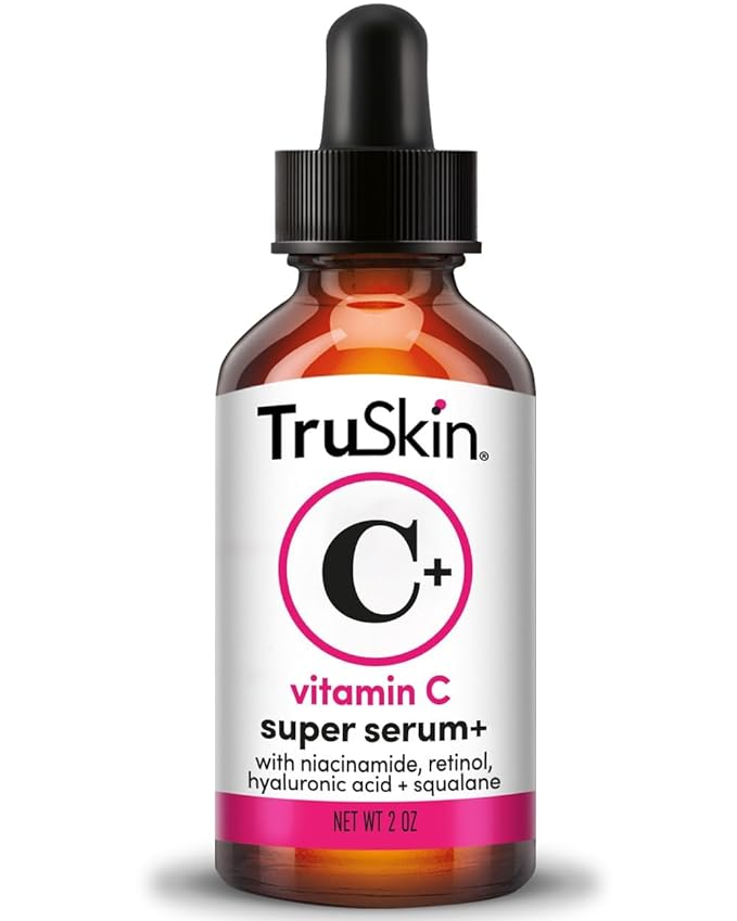 TruSkin Vitamin C Super Serum - Niacinamide, Retinol, Hyaluronic & Salicylic Acid - All-in-One Anti Aging Serum for Face – Improve Appearance of Dark Spots, Firmness for Brighter Looking Skin, 2 Fl Oz