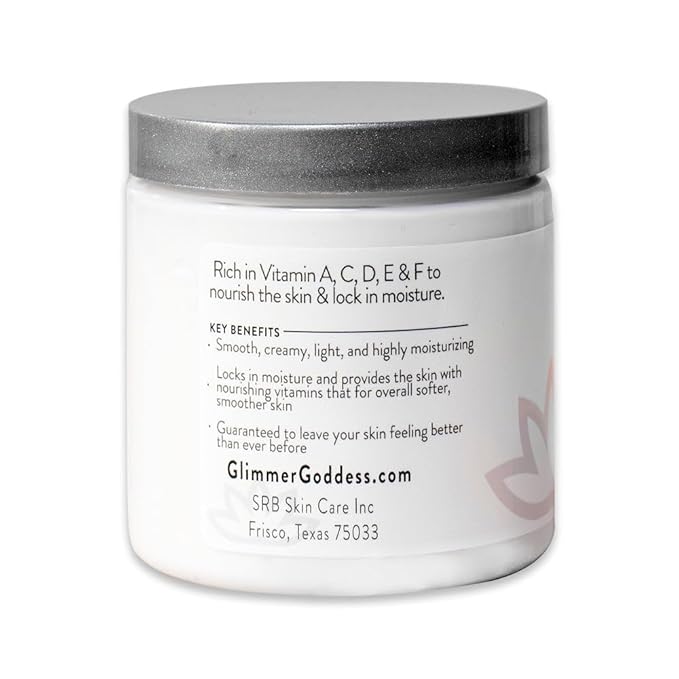 GLIMMER GODDESS Organic Body Butter - 8oz (Candy Cane)