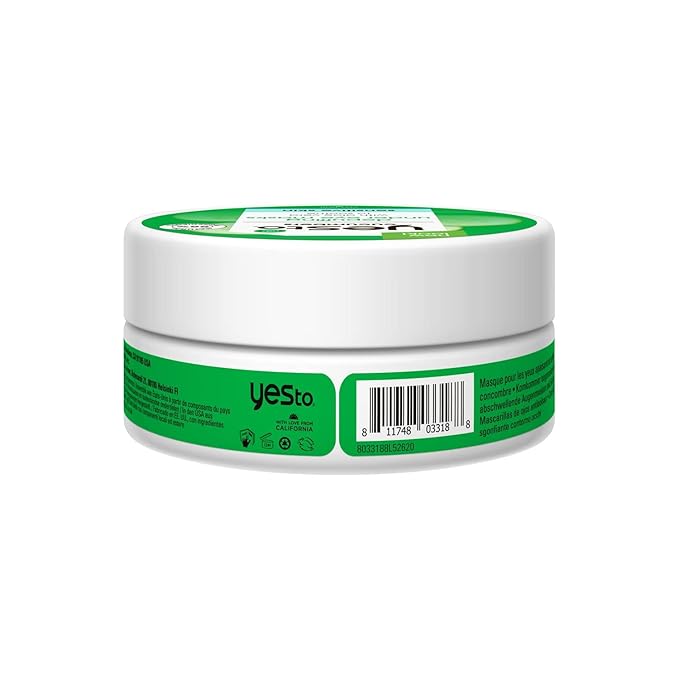 Yes To Cucumber Eye Treatment Bundle, Soothing Daily Treatment To Calm, Soothe & De-Puff Under Eyes, With Caffeine, Natural & Cruelty Free, 8ct Under Eye Masks & 0.5 Fl Oz Daily Eye Treatment