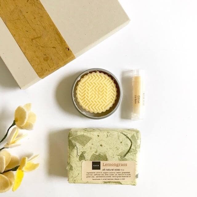 Kaya Citrus Mini Gift Set, Handmade Bath & Body Gift for MOM