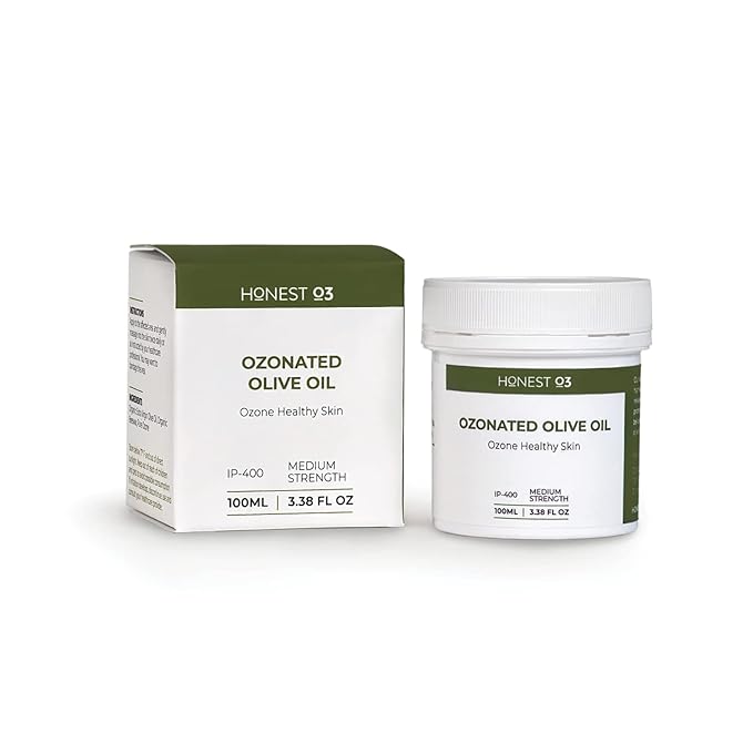 Olive Oil | Topical Ozone Oil Infused Skin Care | Ozonated Oil to Nourish, Protect & Cleanses | For People & Pets | 3.38 Fluid Ounces