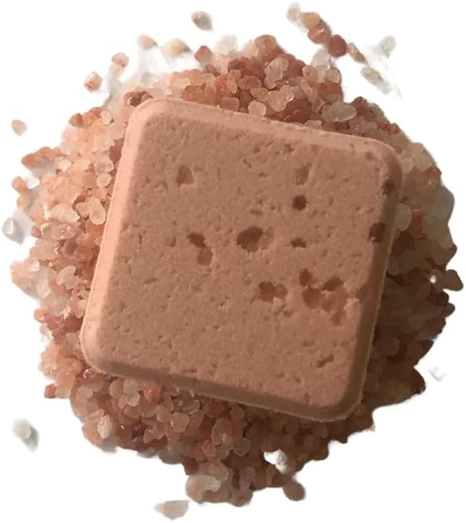 Himalayan Pink Salt Magnesium Onsen Bath Fizz Cube - 4.8oz - Handcrafted in Small Batches
