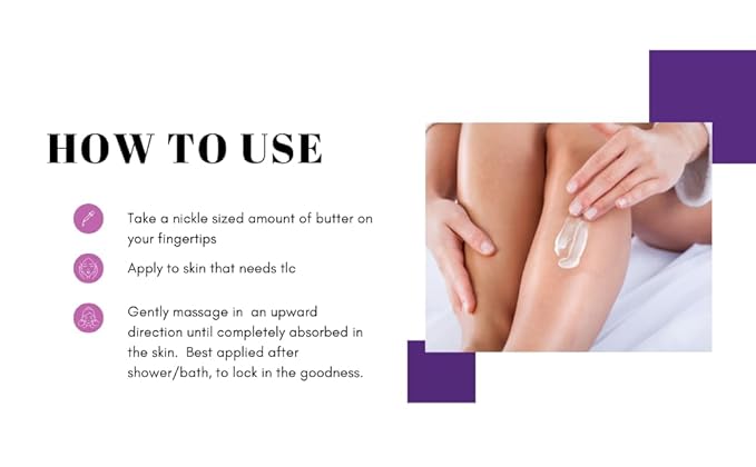 Mango Almond Body Butter, For All Skin Types, For Mature Skin, Hydrating Body Butter, Organic Ingredients, Coconut Oil, Post-Shower Care, 4oz (4 oz)