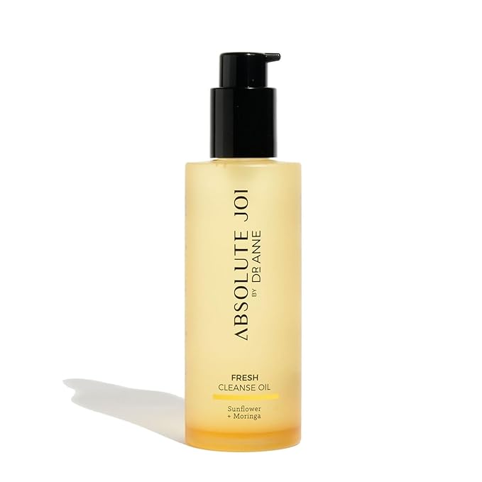 Sunflower & Moringa Fresh Cleanse Oil for Face - Makeup Remover and Double Cleansing Oil for All Skin Types | Unscented 200ml Bottle