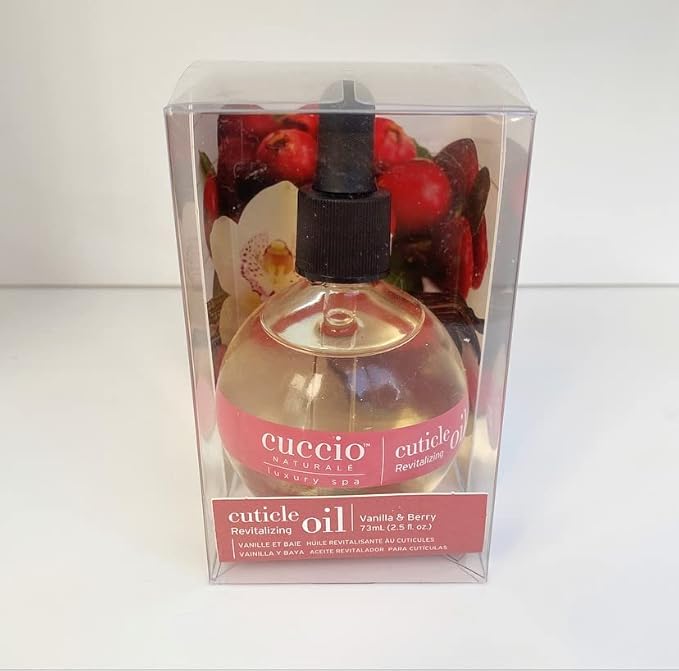Cuccio Naturale Cuticle Oil - Vanilla & Berry Revitalizing Hydrator - Repair Skin & Nails - Paraben & Cruelty-Free - 2.5 Oz (Pack of 2)