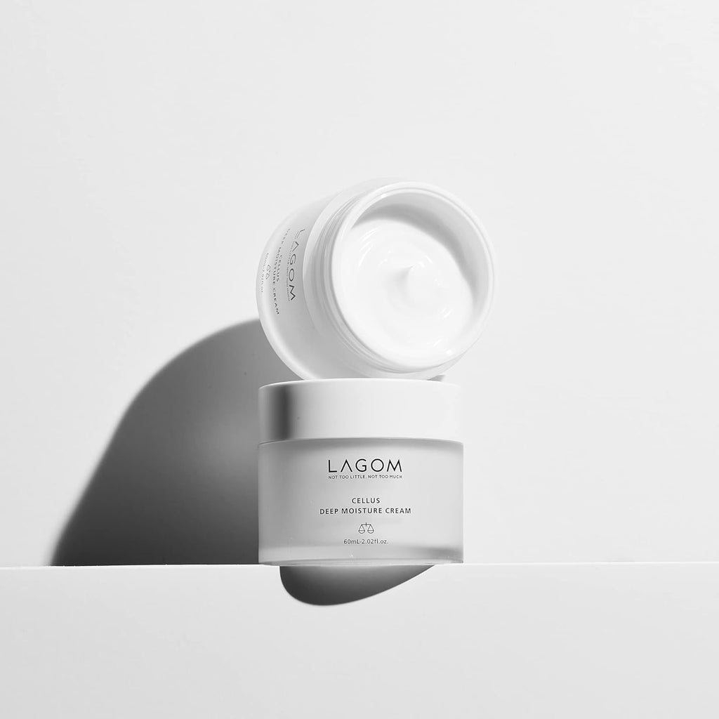 LAGOM Cellus Deep Moisture Cream Natural Moisturizer with Ceramide and D-Panthenol (B5) Smooth, Hydrating, Nourishing Protecting Cream 2.02 Fl Oz