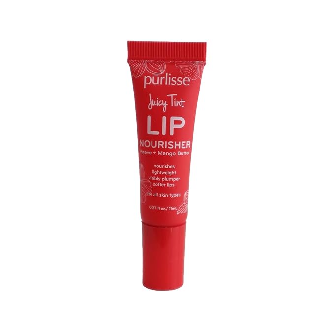 pürlisse Juicy Tint Moisturizing Tinted Lip Balm for Women - Hydrating Lip Treatment for Dry Cracked Lips - Enriched with Shea Butter & Jojoba Oil for Plumper Soft Lips - Ruby Shine (.38 oz)