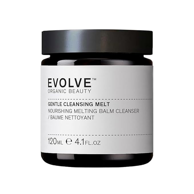 Evolve Organic Beauty - Gentle Cleansing Melt Balm | Soothe, Hydrate, Remove Make Up, Nourish | Baobab Oil, Vanilla | Small-Batch, Vegan Clean Beauty (4.1 oz | 120 mL) Package May Vary