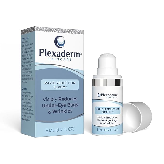 Plexaderm Rapid Reduction Eye Serum - Visibly Reduces Under-Eye Bags, Wrinkles, Dark Circles, Fine Lines & Crow's Feet Instantly, Anti Aging Wrinkle Remover for Face, Pump