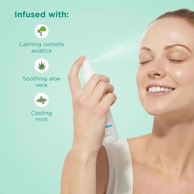 JOAH Heal Me CICA Cooling Gel Mist, Infused with Centella Asiatica, Mint, & Aloe Vera, Reduces Redness, Cools Skin, & Provides Deep Hydration, Cruelty Free - Red