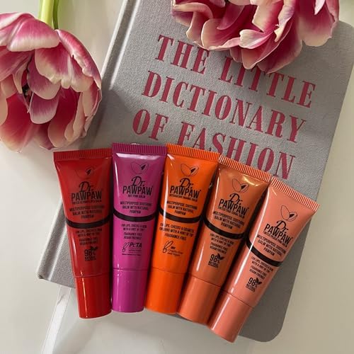 Dr. PawPaw Hot Pink Multipurpose Tinted Set - Lip Moisturizer with Buildable Color - Natural Tinted Lip Balm - Balm for Sensitive Skin - 2 pc