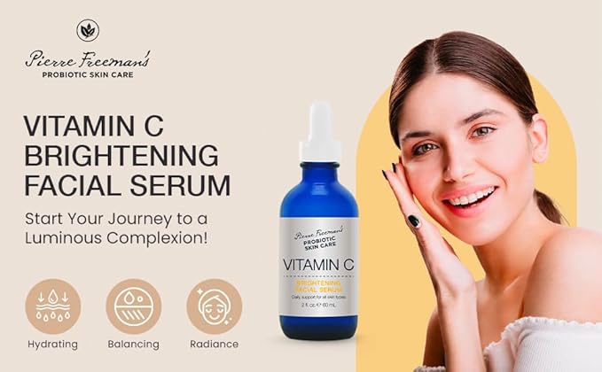 Pierre Freeman's Probiotic Skin Care Vitamin C Brightening Facial Serum (2 Oz)