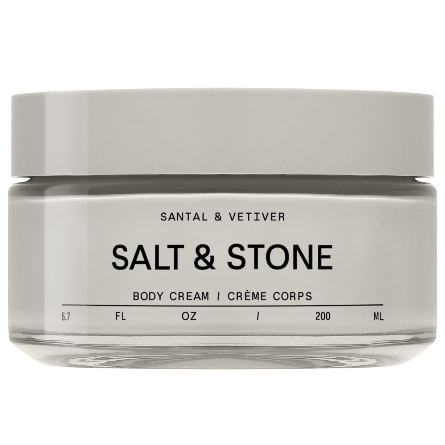 Salt & Stone Body Cream – Santal & Vetiver | Hydrating Formula with Seaweed Extracts, Spirulina & Squalane | Deep Hydration, Skin Barrier Support & Healthy Glow | for all Skin Types (6.7 fl oz)