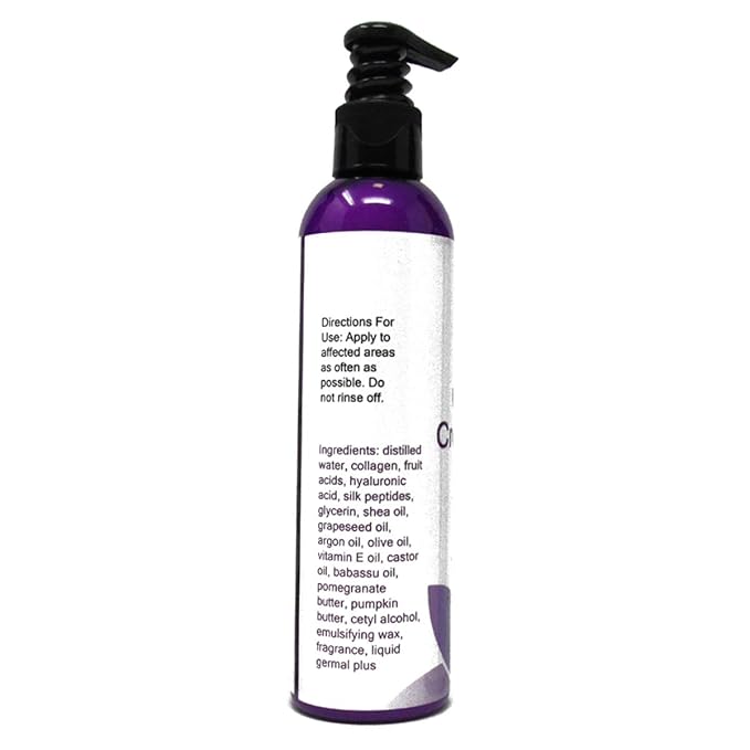 Diva Stuff Ultimate Crepey Skin Body & Face Cream with Hyaluronic Acid, Argan Oil, Silk Peptides and more for Dry & Damaged Skin, 8oz - Toasted Marshmallow Scent (Made in the USA)