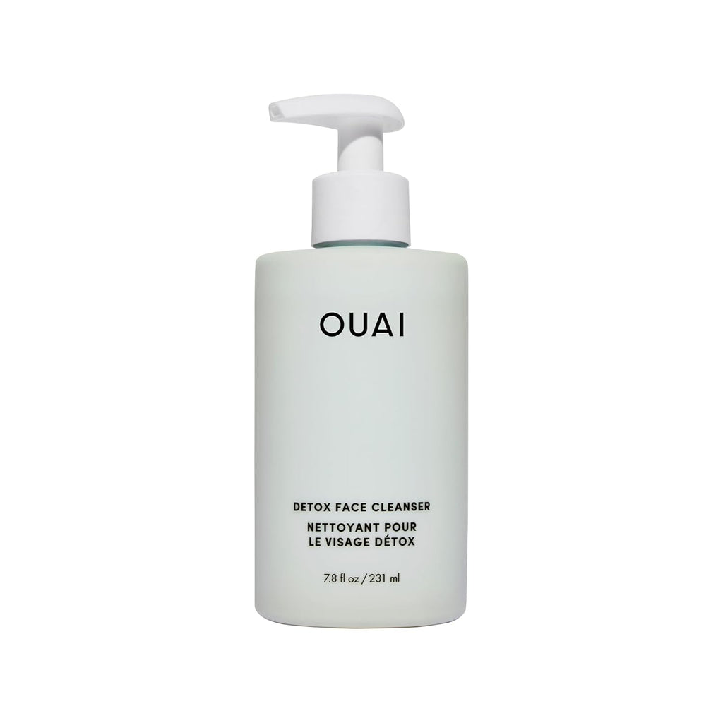 OUAI Detox Facial Cleanser - Deep Cleansing Face Wash with Glycolic Acid, Niacinamide & PHA - Removes Sweat, Dirt & Oil Without Drying - Gentle Face Cleanser for Post-Workout (7.8 Fl Oz)