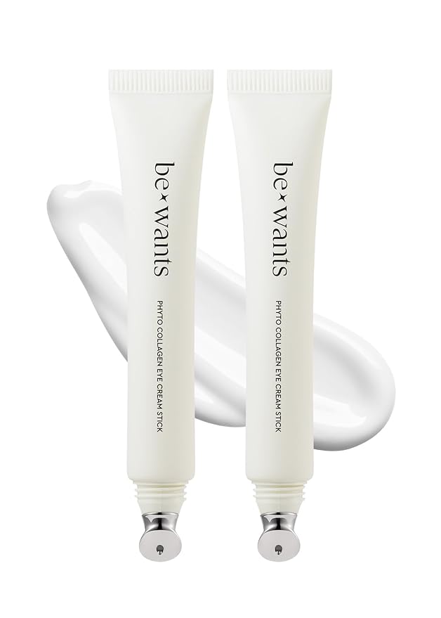 Bewants Under Eye Cream for Puffiness and Bags, Phyto Collagen Firming & Hydrating Treatment – 56.7% Vegan Collagen & Plant-Based Retinol, Refreshing Massage Applicator, 0.67 fl oz (2 Pack)
