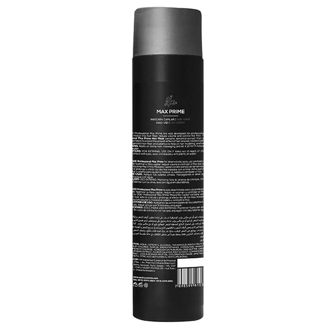 QoD MAX PRIME AFTER STRAIGHTENING MASK 300ML- 10fl oz / FOR SMOOTH HAIR / PROLONG THE STRAIGHT EFFECT