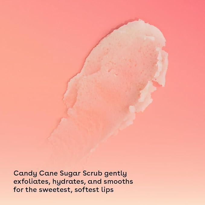 eos Holiday Lip Scrub Exfoliator- Candy Cane Sugar Scrub, Limited-Edition Moisturizing Lip Treatment, Stocking Stuffers, 0.56 oz