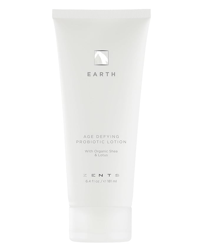 Zents Age-Defying Probiotic Body & Hand Lotion (Earth) | Moisturizing Lotion with Hyaluronic Acid & Organic Shea Butter | Nourishes & Hydrates Skin | 6.4 fl oz