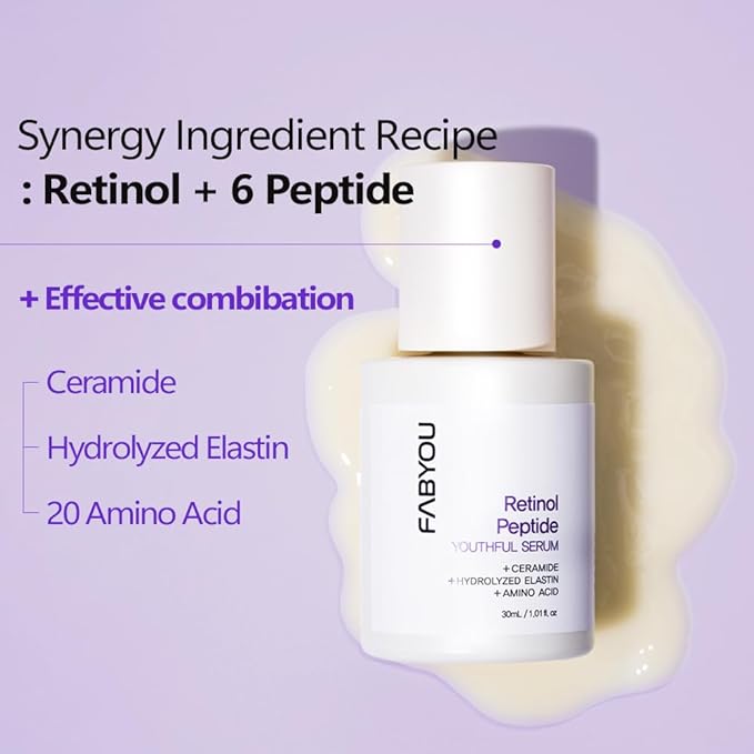 Fabyou Special Retinol Peptide Anti-Aging Korea Skin Care Night Care Set, Powerful Wrinkle Reduction & Skin Elasticity Boost with Retinol, Peptides| Fast Absorbing, Non-Sticky Formula for All Skin