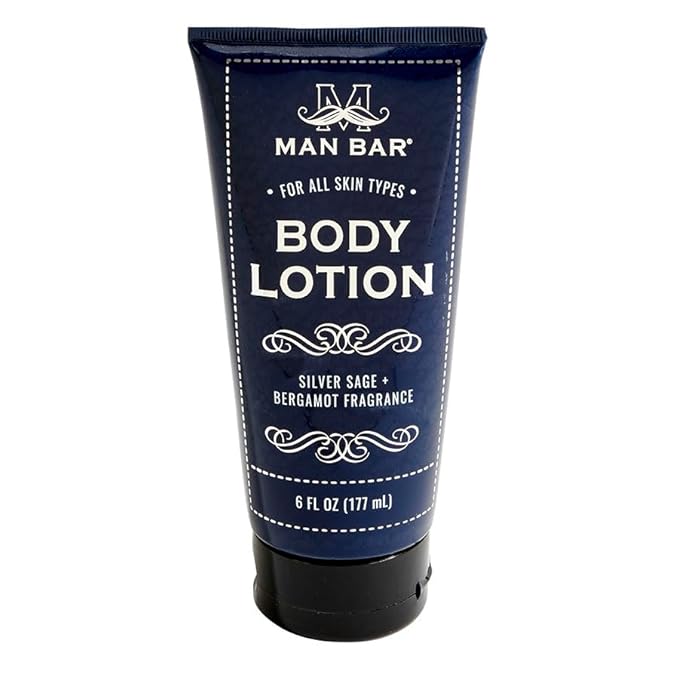 San Francisco Soap Company Man Bar Body Lotion - Silver Sage & Bergamot (6 oz) | Long Lasting | Created with the Man in Mind |