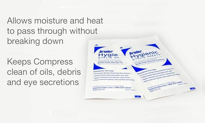 Bruder Hygienic Eyelid Micro Fine Individually Wrapped Untreated Sheets 35 Count Box