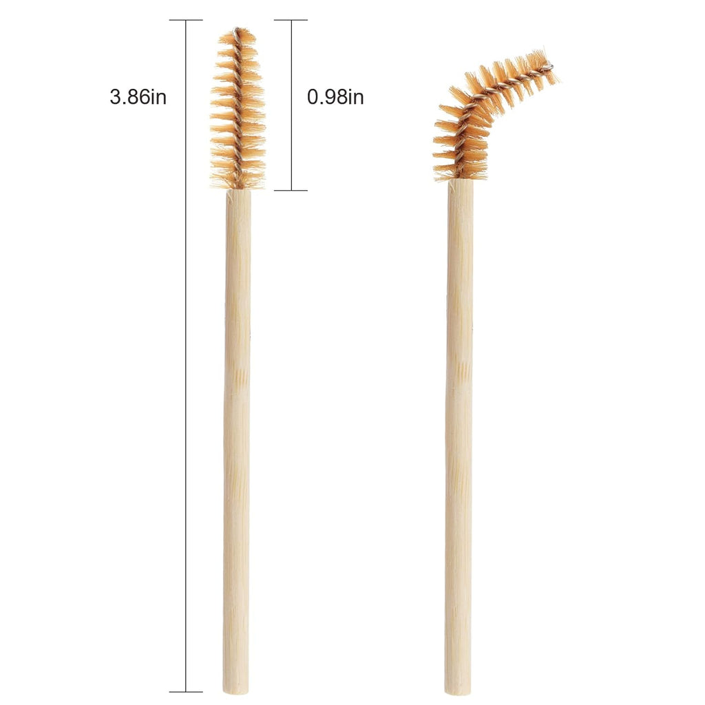 300PCS Disposable Mascara Wands Spoolie Brush Crystal Eyebrow Brushes Eyelash Extension Applicator Makeup Kits Bamboo Mascara Brush