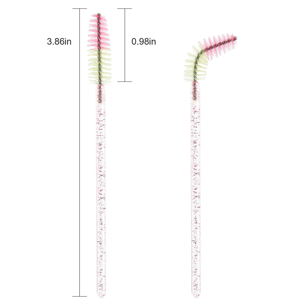300PCS Disposable Mascara Wands Spoolie Brush Crystal Eyebrow Brushes Eyelash Extension Applicator Makeup Kits