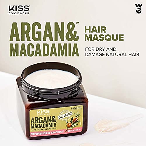 KISS Argan & Macadamia Deep Conditioning Masque 500mL (16.9 US fl.oz)