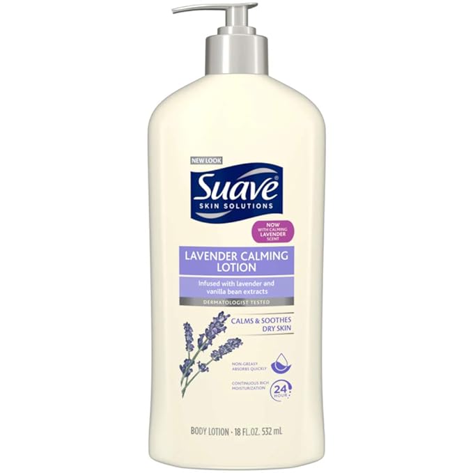 Suave Skin Lotion 18 Ounce Pump Lavender Vanilla 18 Ounce Pump (532ml) (3 Pack)