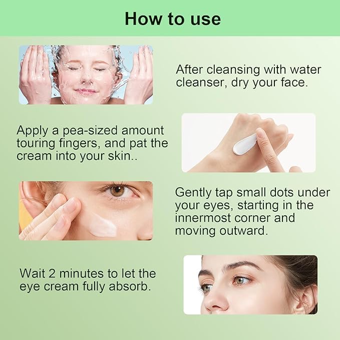 Retinol Avocado Eye Cream Serum - Hydrating Anti-Aging Treatment for Dark Circles, Puffiness, Fine Lines - Overnight Skin Care