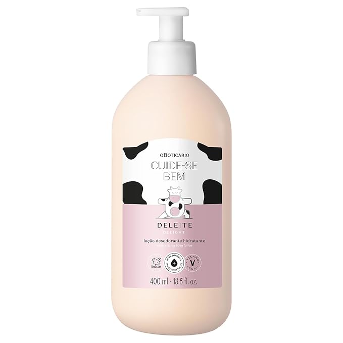 O Boticário Cuide-se Bem Delight Body Lotion, Cozy Hydration with Sweet, Enveloping Sweet Fragrance, 13.5 Ounce (400ml)