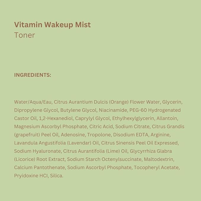 Pixi Vitamin-C Wakeup Mist | Helps Cool, Refresh, and Wake Up Skin | Adds Hydration | Boosting Treatment Toner 2.7ml / 80ml