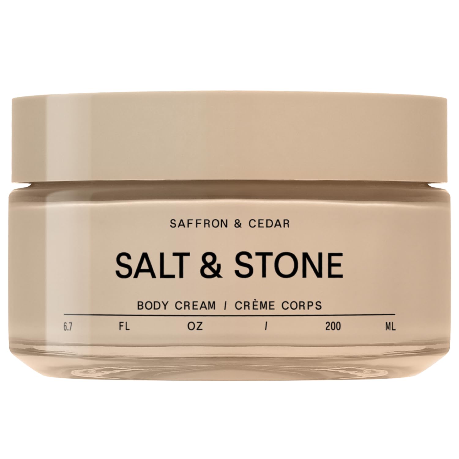 Salt & Stone Body Cream – Saffron & Cedar | Hydrating Formula with Seaweed Extracts, Spirulina & Squalane | Deep Hydration, Skin Barrier Support & Healthy Glow | for all Skin Types (6.7 fl oz)