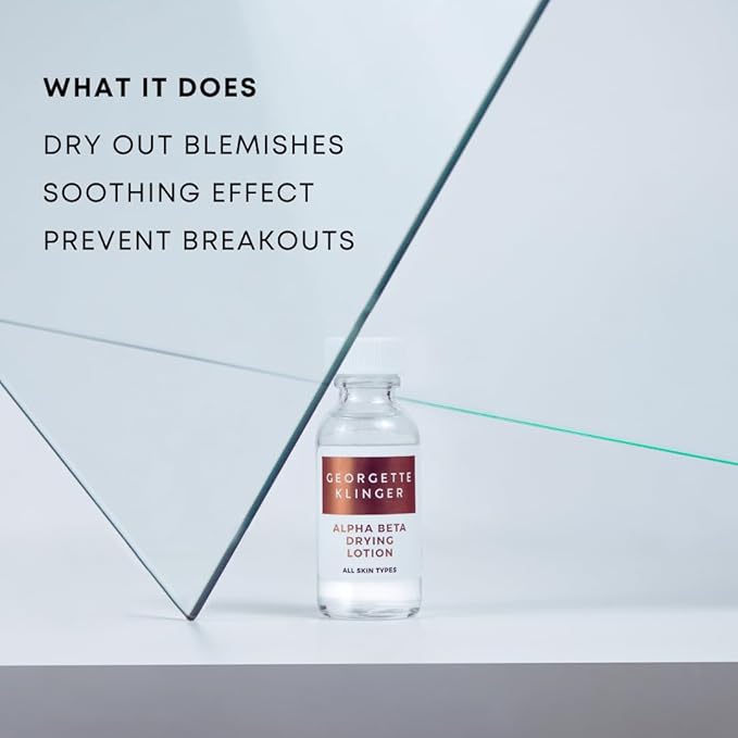 Georgette Klinger Alpha Beta Drying Lotion Powerful, fast acting spot treatment dries up and reduces acne blemishes overnight