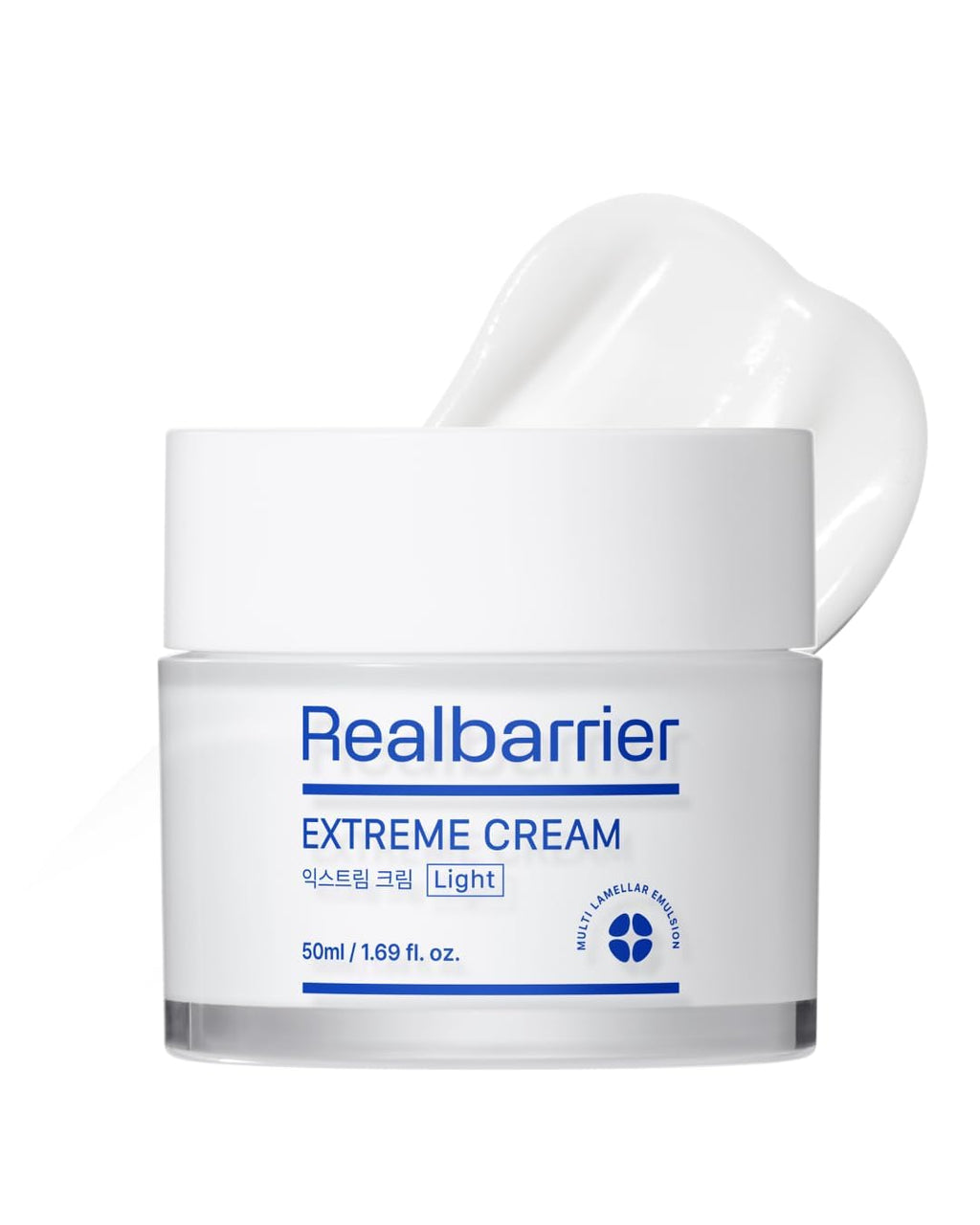 Real Barrier | Extreme Cream Light | Lightweight Daily Soft Face Moisturizer | Facial Moisturizing Cream with Hyaluronic Acid & Ceramides | Sensitive Skin Barrier Korean Skin Care | 1.69 fl oz (50ml)