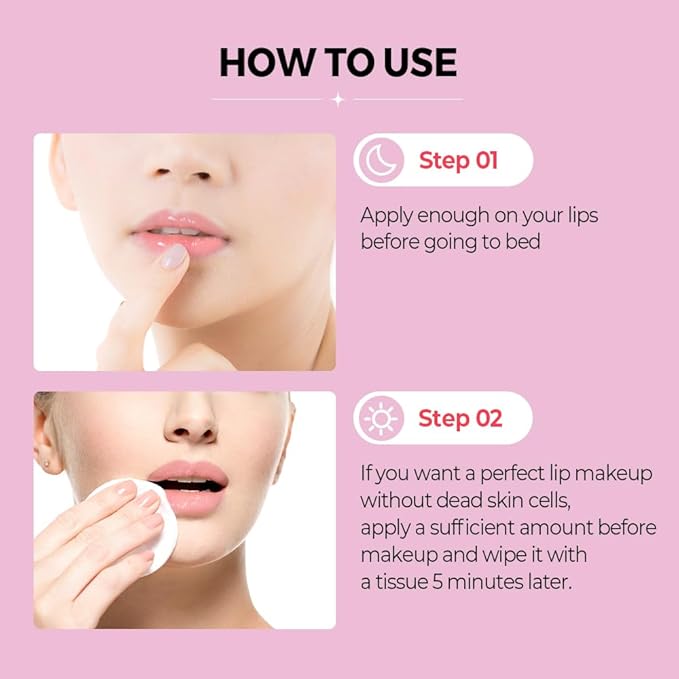 Klavuu Lip Mask Set (2PCS) – Overnight Deep Hydrating Korean Lip Balm Treatment for Very Dry, Chapped Lips | Lip Lightening & Plumping with Instant Hydration | Gentle Exfoliating (Berry & Berry)