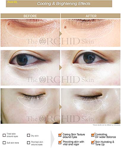 The Orchid Skin Eye Patch Skin Care Eye Masks for Dark Circles Korean Beauty 1oz Orchid Smoky Under Clear Eye Patch Pack of 10