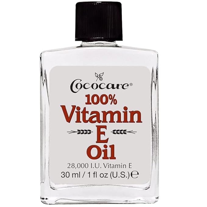 COCOCARE 100% Vitamin E Oil - Maximum Moisture for Dry Skin - 28000 I.U Wrinkle Reduction - 1 Fl Oz - 4 Pack