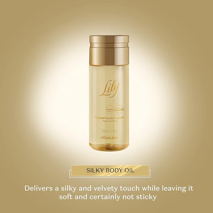 Lily Scented Body Oil, Lightweight and Fast Absorbing Moisturizing Body Oil, 5 Ounce