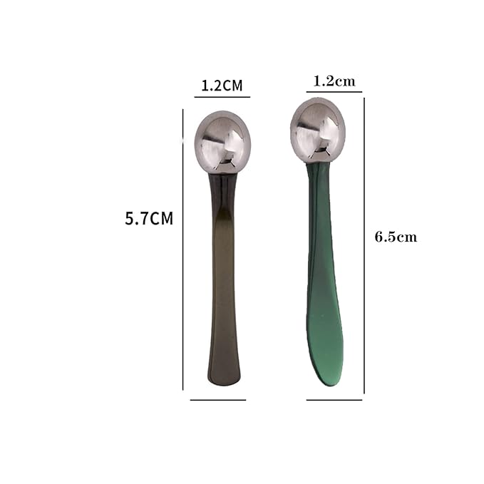 2 PCS Portable Eye Serum Cream Applicator Eyes Massage Tool, Can Be Used As Eyes Cream Spoon, Reduce Eye Swelling Flannel small gift bag