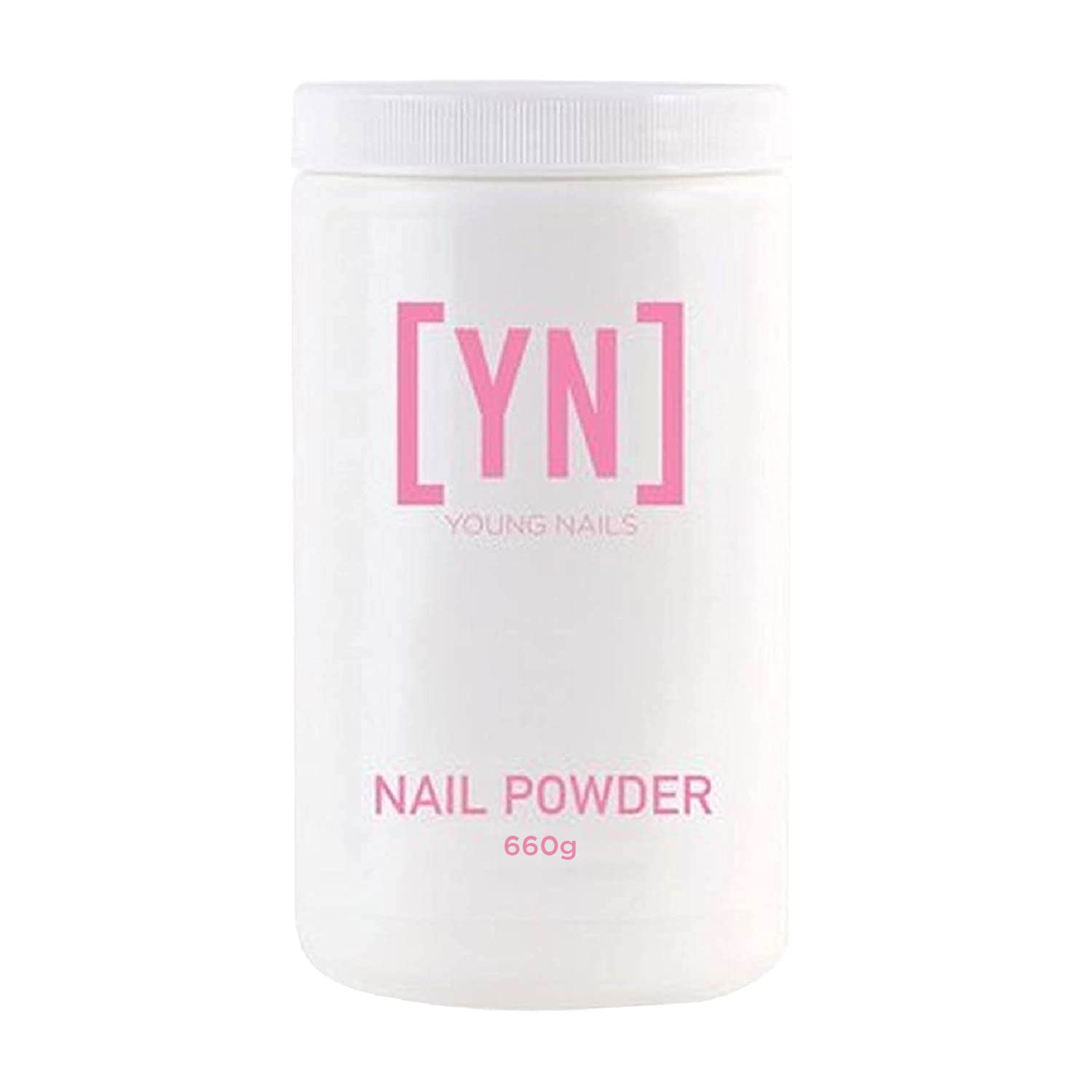 Young Nails Acrylic Core Powder - Self-Leveling Acrylic Nail Powder, Clear Nude Pink White Acrylic Powder for Nail Extenstion, Professional Grade, Superior Adhesion, Color - XXX White, 660g