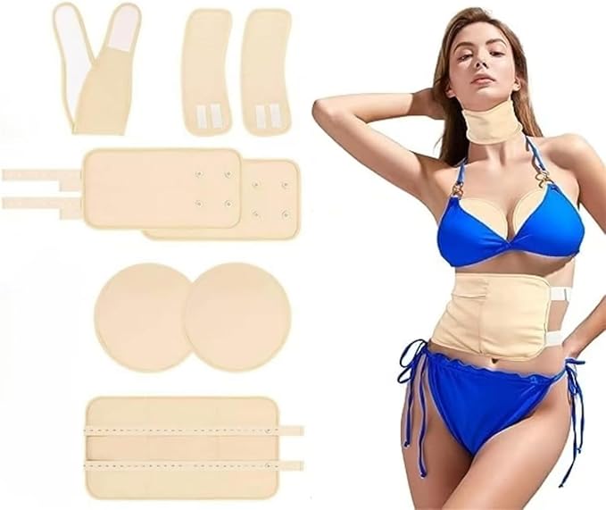 Castor Oil Pack, 8-Piece Reusable Organic Castor Oil Pack Kit, Suitable for Chest, Neck, Waist, Back, and Knees, Customizable Pressure Sticker Flexible Tape, Machine Washable